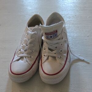 Converse Kids White and Red Sneakers